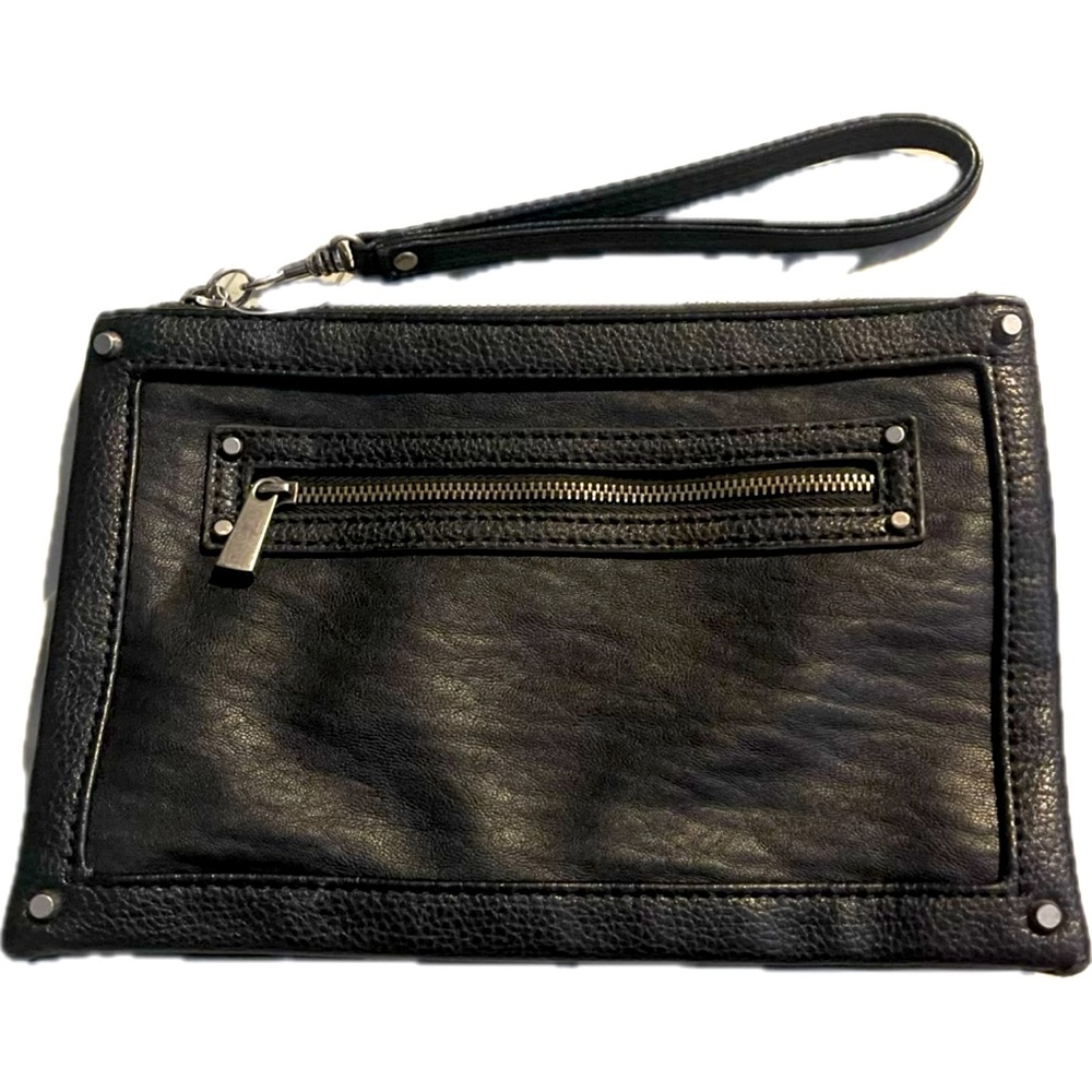 EXPRESS BRAND BLACK LEATHER SILVER STUDDED WRISTLET. Great preowned condition.